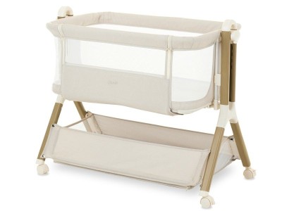 Obaby Cloud Bedside Crib - Oatmeal | Baby Snooze