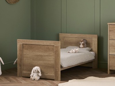 Obaby Nika Mini Cot Bed - Grey Wash | Baby Snooze