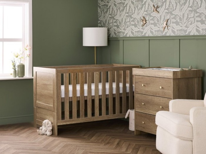 Obaby Nika 2 Piece Room Set - Oak | Baby Snooze