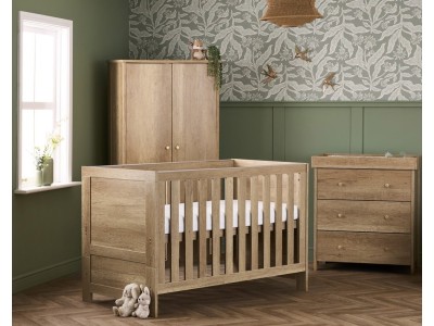 Obaby Nika 3 Piece Room Set - Oak | Baby Snooze
