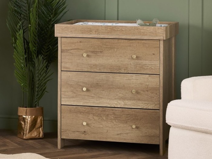 Obaby Nika Changing Unit - Oak | Baby Snooze