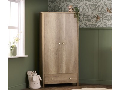 Obaby Nika Double Wardrobe - Oak | Baby Snooze