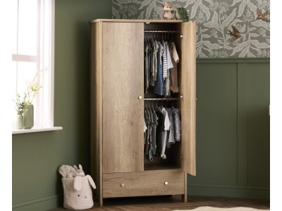 Obaby Nika Double Wardrobe - Oak | Baby Snooze