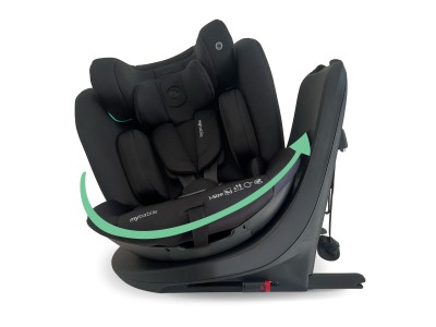 MBCS300 Easy Spin R129 Car Seat with Top Tether – Black