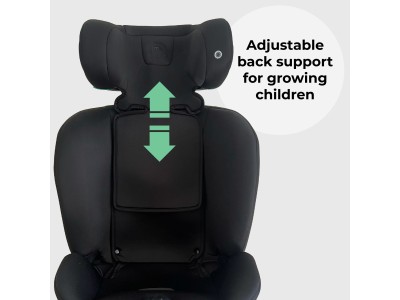 MBCS300 Easy Spin R129 Car Seat with Top Tether – Black