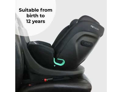 MBCS300 Easy Spin R129 Car Seat with Top Tether – Black