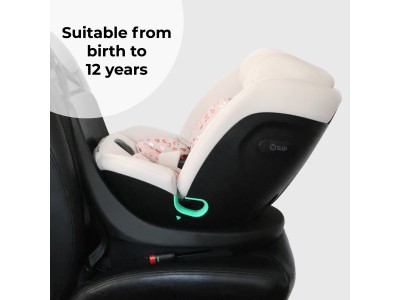 My Babiie MBCS300 Easy Spin R129 Car Seat with Top Tether - Pink Leopa