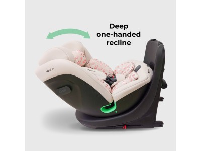 My Babiie MBCS300 Easy Spin R129 Car Seat with Top Tether - Pink Leopa