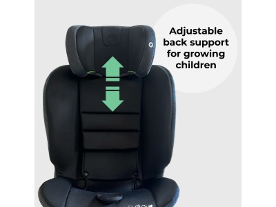 MBCS200 Spin R129 Car Seat with Top Tether - Black