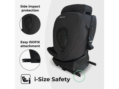 MBCS200 Spin R129 Car Seat with Top Tether - Black