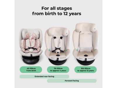 MBCS200 Spin R129 Car Seat with Top Tether – Pink Leopard