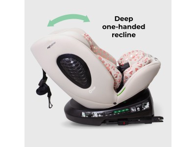 MBCS200 Spin R129 Car Seat with Top Tether – Pink Leopard