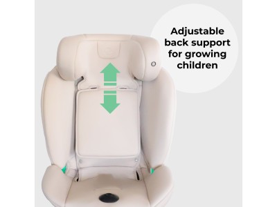 MBCS200 Spin R129 Car Seat with Top Tether – Pink Leopard