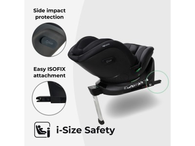 MBCS400 Spin R129 Car Seat with Support Leg – Black