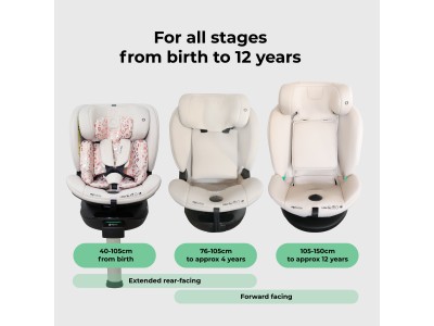 My Babiie MBCS400 Spin R129 Car Seat with Support Leg - Pink