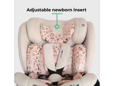My Babiie MBCS400 Spin R129 Car Seat with Support Leg - Pink