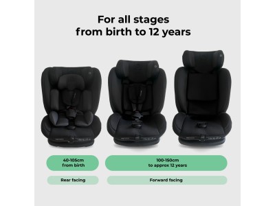 My Babiie 2-in-1 Convertible Car Seat - Black | MBCS100