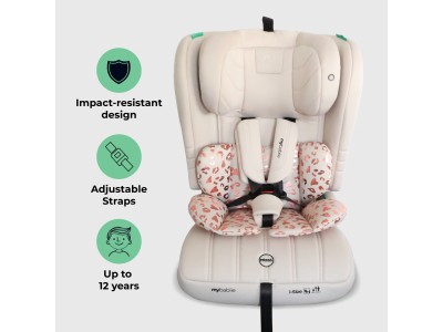 Toddler to Booster R129 Car Seat - Pink Leopard | My Babiie