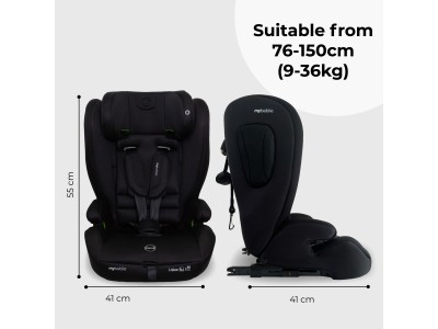 Toddler to Booster Car Seat with ISOFIX - Black | My Babiie