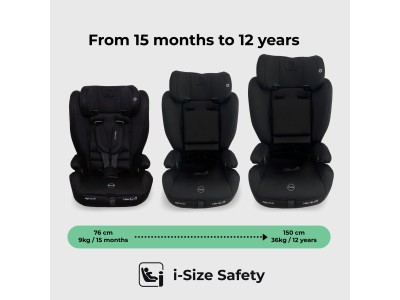 Toddler to Booster Car Seat with ISOFIX - Black | My Babiie