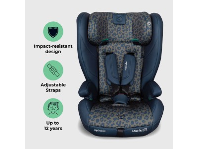 My Babiie Toddler to Booster Car Seat - Navy Leopard | R129