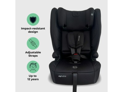My Babiie Foldable Car Seat - Black | R129