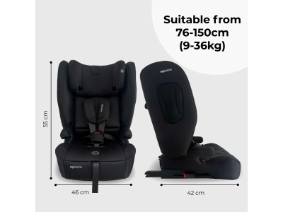 My Babiie Foldable Car Seat - Black | R129