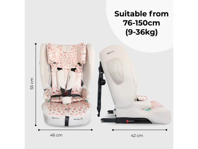 My Babiie Foldable Car Seat - Pink Leopard | R129