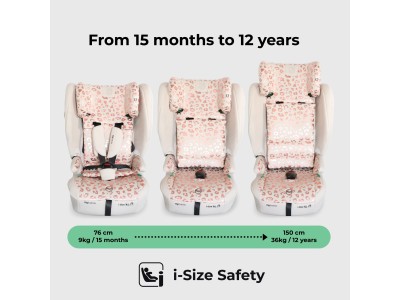 My Babiie Foldable Car Seat - Pink Leopard | R129
