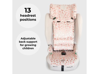 My Babiie Foldable Car Seat - Pink Leopard | R129