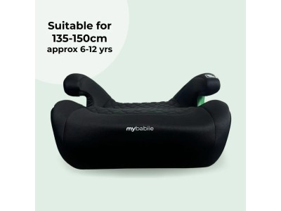 My Babiie MBCSB25 Booster Max R129 Car Seat with ISOFIX - Black Quilted