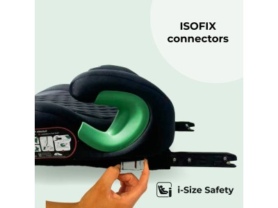 My Babiie MBCSB25 Booster Max R129 Car Seat with ISOFIX - Black Quilted