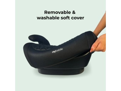 My Babiie MBCSB25 Booster Max R129 Car Seat with ISOFIX - Black Quilted