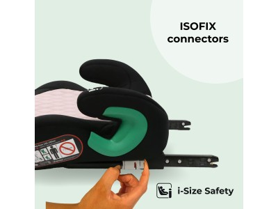 My Babiie MBCSB25 Booster Max R129 Car Seat with ISOFIX - Pink Quilted