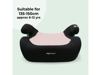 My Babiie MBCSB25 Booster Max R129 Car Seat with ISOFIX - Pink Quilted