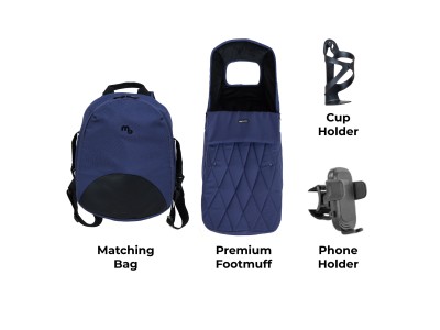 My Babiie MB450 LUXE 3-in-1 Travel System with Base - Indigo