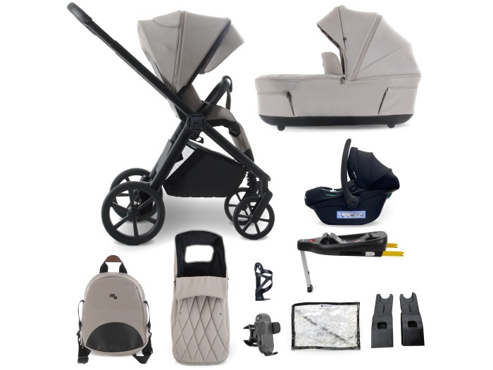 My Babiie MB450 LUXE 3-in-1 Travel System with Base - Mink