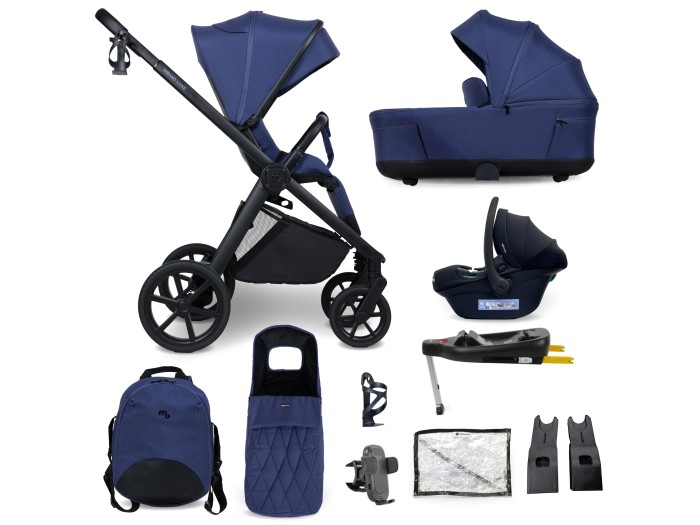 My Babiie MB450 LUXE 3-in-1 Travel System with Base - Indigo