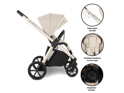 My Babiie MB450 LUXE 3-in-1 Travel System - Feather