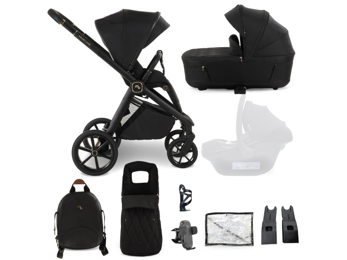 My Babiie MB450 LUXE 2-in-1 Pushchair & Carrycot - Black