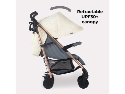 My Babiie MB51 Plus Stroller - Quilted Champagne | Baby Snooze