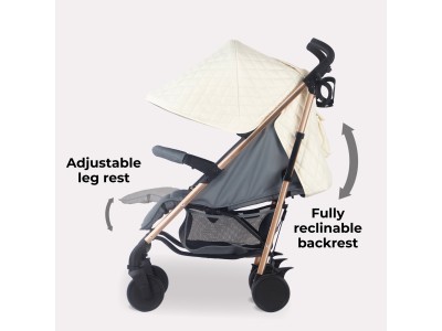 My Babiie MB51 Plus Stroller - Quilted Champagne | Baby Snooze