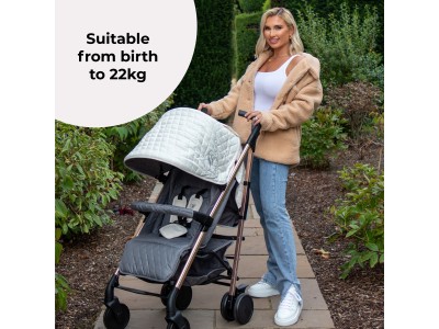 My Babiie MB51 Plus Stroller - Quilted Champagne | Baby Snooze