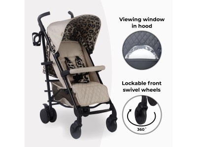 My Babiie MB51 Plus Stroller - Fawn Leopard | Baby Snooze