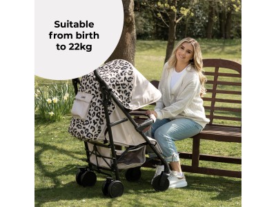 My Babiie MB51 Plus Stroller - Fawn Leopard | Baby Snooze