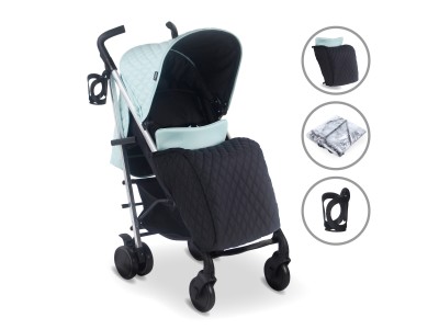 My Babiie MB51 Plus Stroller - Quilted Aqua | Baby Snooze