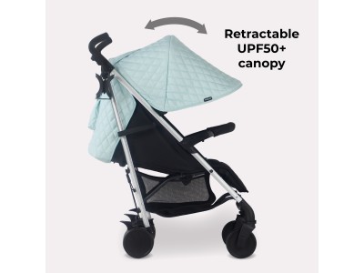 My Babiie MB51 Plus Stroller - Quilted Aqua | Baby Snooze