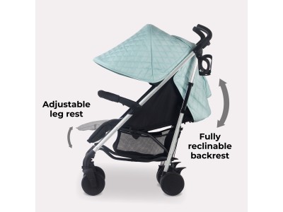 My Babiie MB51 Plus Stroller - Quilted Aqua | Baby Snooze