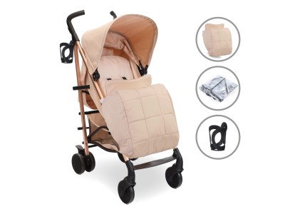 My Babiie MB51 Plus Stroller - Rose Gold Blush | Baby Snooze