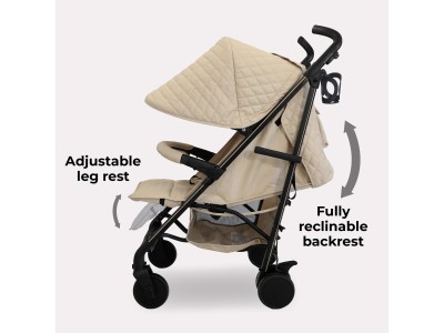 My Babiie MB51 Plus Stroller - Quilted Sand | Baby Snooze